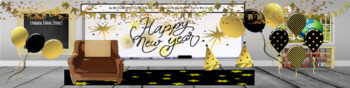 Preview of Editable HAPPY NEW YEAR Bitmoji Banner | Google Classroom