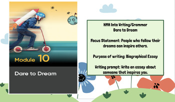 Preview of Editable HMH Into Writing/Grammar Module 10 Dare to Dream Grade 1
