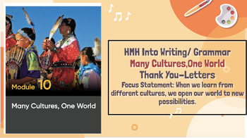 Preview of Editable HMH Into Writing/Grammar Module 10 Many Cultures, One world Grade 2