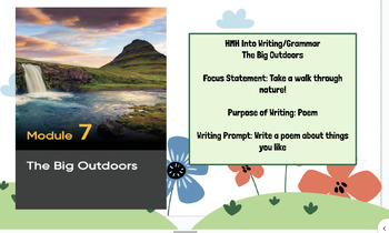 Preview of Editable HMH Into Writing/Grammar Module 7 The Big Outdoors Grade 1