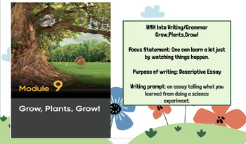 Preview of Editable HMH Into Writing/Grammar, Module 9, Grow,Plants Grow! ,Grade 1