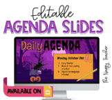 Editable Halloween Agenda Slides