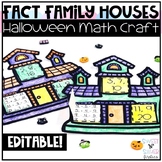 Editable Halloween Fact Family Math Craft