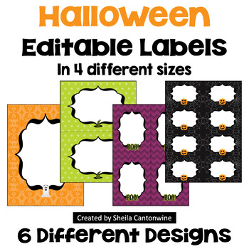 Preview of Halloween Editable Labels and Gift Tags