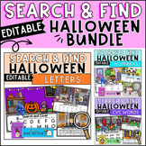 Editable Halloween Search and Find Activity Bundle: Math, 