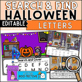 Editable Halloween Search and Find Alphabet Practice Cente