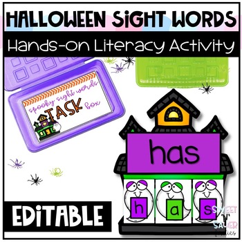 Preview of Editable Halloween Sight Words