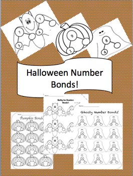 Preview of Editable Halloween Theme Number Bonds