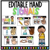 Editable Hand Signal Posters | English and Spanish
