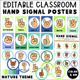 Editable Hand Signal Posters - Nature Colors