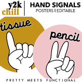 Editable Hand Signal Posters for Classroom Management in M
