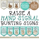Non Verbal Hand Signals System - Editable Classroom Hand S