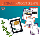 Editable Handout Templates for the Graphic Design Junkie