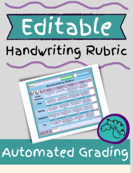 Preview of Handwriting Rubric Editable