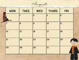 Editable Harry Potter Themed '23 - '24 Calendar (GOOGLE SLIDES)