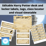Editable Harry Potter locker labels, tags, visual timetabl