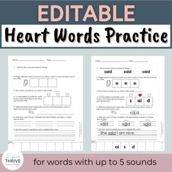 Preview of Editable Heart Words Mapping