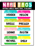 Editable Hello My Name Is Name Tag label