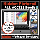 Editable Hidden Picture Digital Worksheet Templates Bundle