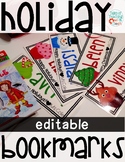 Editable Holiday Bookmarks