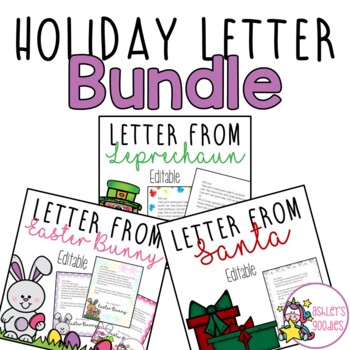 Preview of Editable Holiday Letters BUNDLE