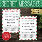 Editable Holiday Secret Code Message Worksheet, DIY Winter