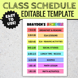Editable Homeschool or Classrom Schedule | Visual Daily Sc