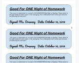 Editable Homework Coupon