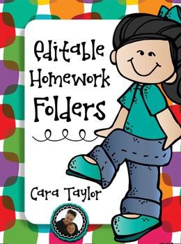 Preview of Editable Homework Folders
