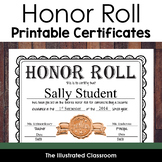Free Editable Honor Roll Certificates