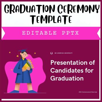 Preview of Editable Honorable Graduation Ceremony Template  PPTX  Presentation  2024
