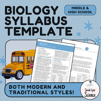 Preview of Editable Biology Syllabus Template