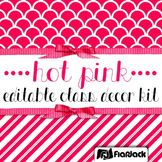 Editable Hot Pink Color Scheme Class Decor Kit
