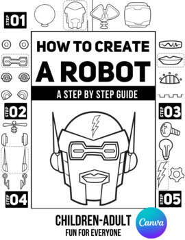 Preview of Editable How to Create a Robot kit. | Design a robot with Google Slides & Canva