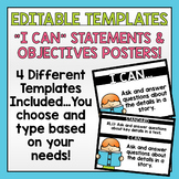 Editable I Can Statements & Objectives Posters Templates