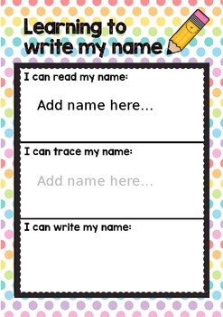 editable i can write my name by pyles classroom tpt