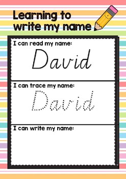 Preview of Editable- I can write my name
