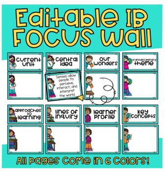 Preview of Editable IB Focus Wall