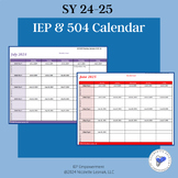Editable: IEP & 504 Calendar