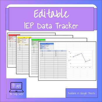 Preview of Editable IEP Data Tracker: via Google Sheets