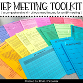 Editable IEP Meeting Toolkit for Special Education Teacher