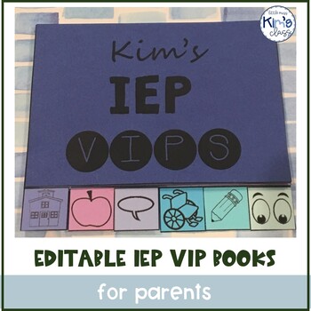 Preview of Editable IEP VIP Booklets for Parents