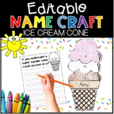 Editable Name Craft Ice Cream Cone