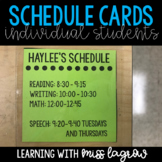 Editable Individual Schedule Cards for Desks