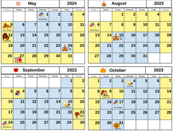 Preview of Editable Individualized Student Calendar