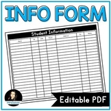 Editable Information Form PDF