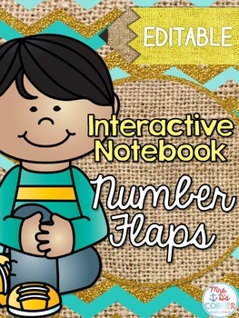 Preview of Editable Interactive Notebook NUMBERS Templates { Numbers 0 - 9 }