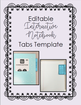 Preview of Editable Interactive Notebook Tabs Template