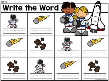 Editable Interactive Sight Word Mat Space Explorers Read Build