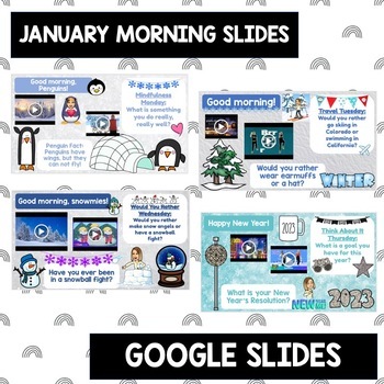 Preview of Editable January Morning Slides